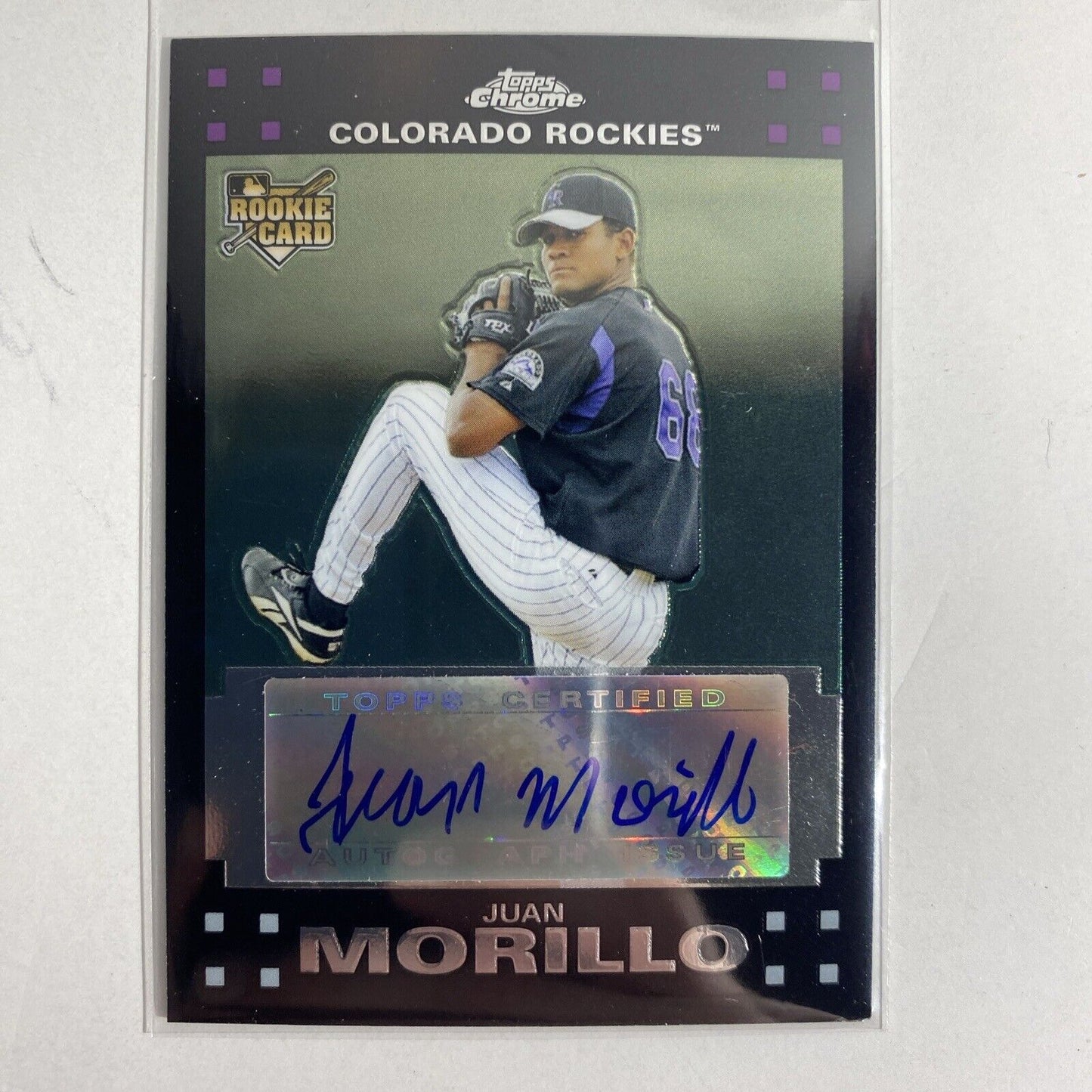 2007 Topps Chrome - #356 Juan Morillo (AUTO, RC) Colorado Rockies