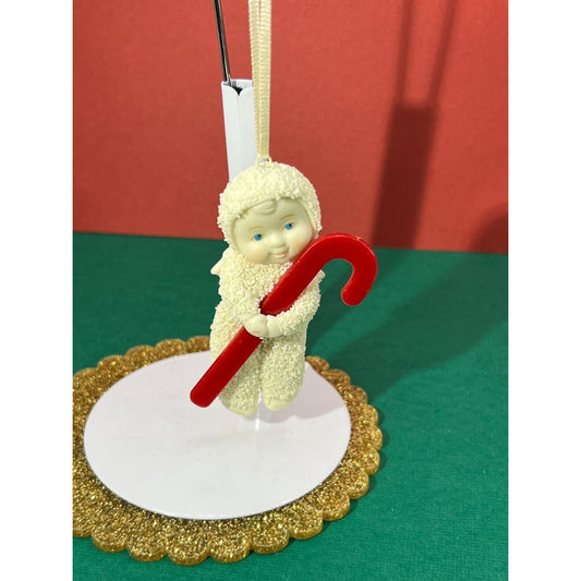 Vintage Retired Dept 56 Snow Babies Candy Cane 3" h