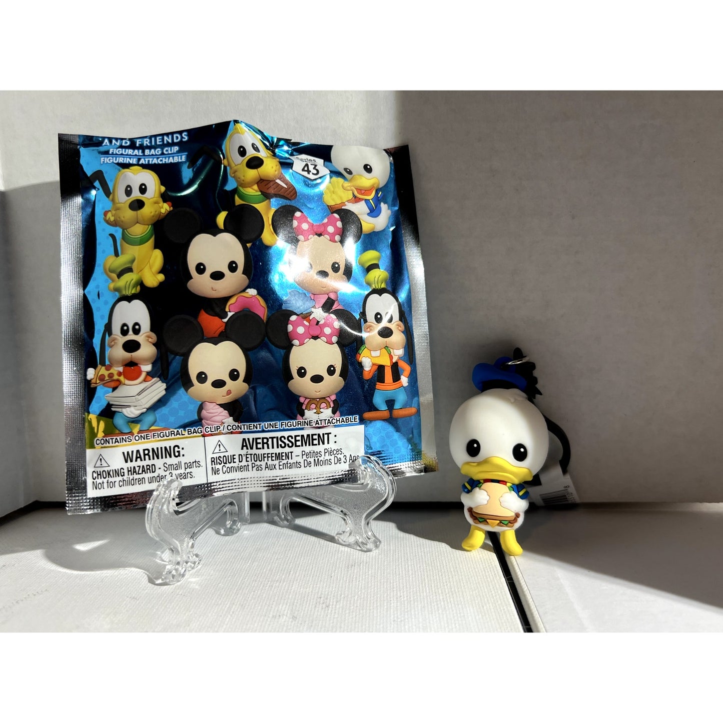 Mickey Mouse and Friends (Donald w/ sandwich) Figural Bag Clip New!