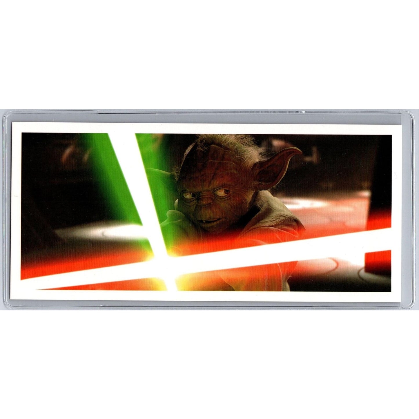 Attack of the Clones Yoda fighting postcard