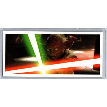 Attack of the Clones Yoda fighting postcard