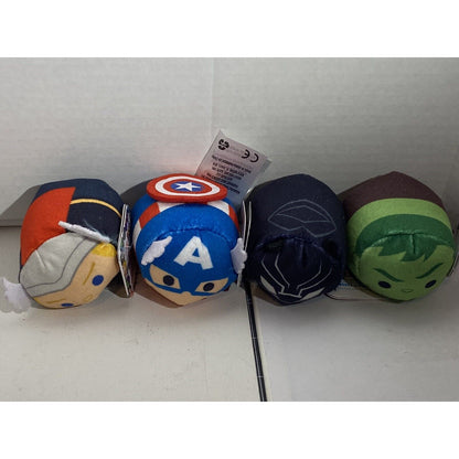 NWT Bundle Of 4 DISNEY MARVEL TSUM TSUM MINI PLUSH Free Shipping