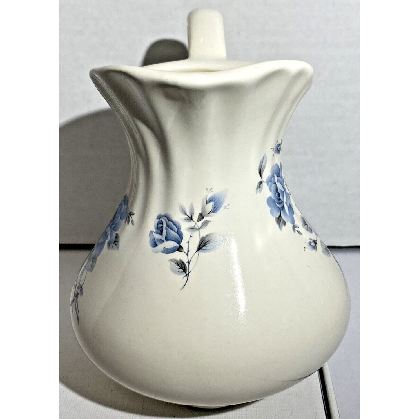 Beautiful Athena Blue Flowered Creamer Pre-owned 5.5" tall