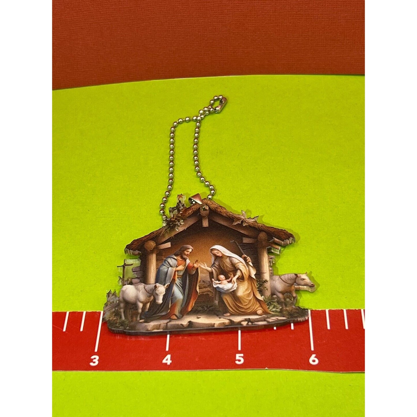 Nativity Christmas Hanging Ornament Translucent Acrylic Back AC1583