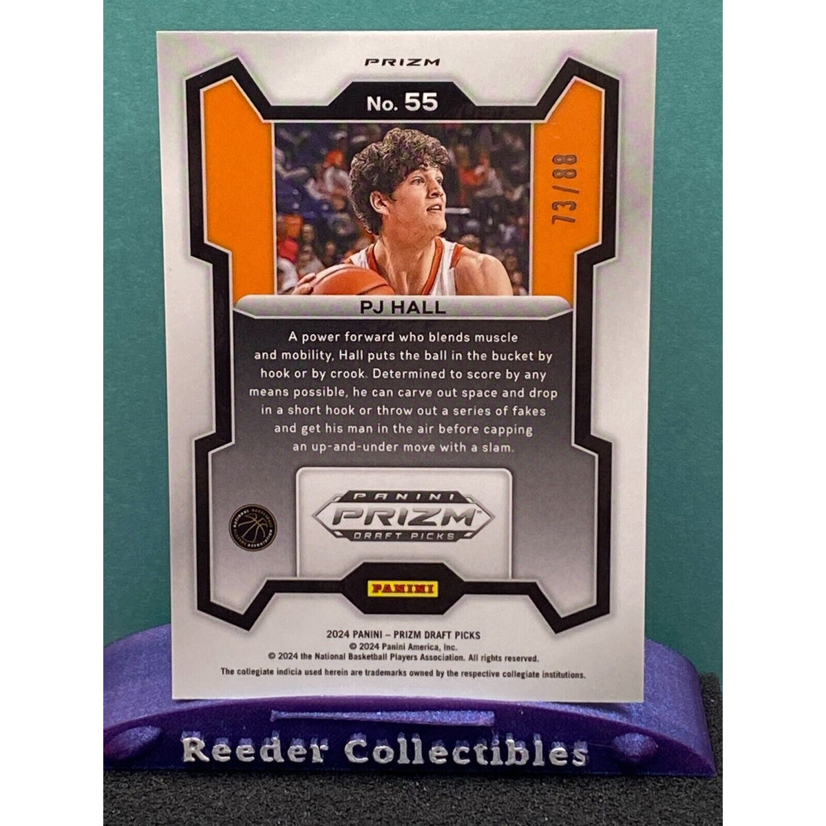 PJ Hall 2024 Panini Prizm Draft Picks Red Scope Prizm #55 Rookie /88 Clemson