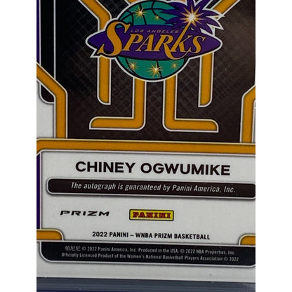 2022 Panini WNBA Prizm Signatures Prizms Green #SG-COG Chiney Ogwumike Auto