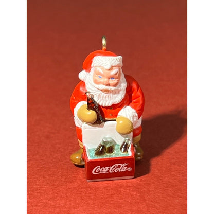 Hallmark SANTA COCA-COLA Christmas Ornament w/Box 1993 Collectors Club Rare VTG