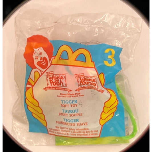 1999 Winnie The Pooh McDonalds Happy Meal Toy Plush Clip Tigger #5 sealed