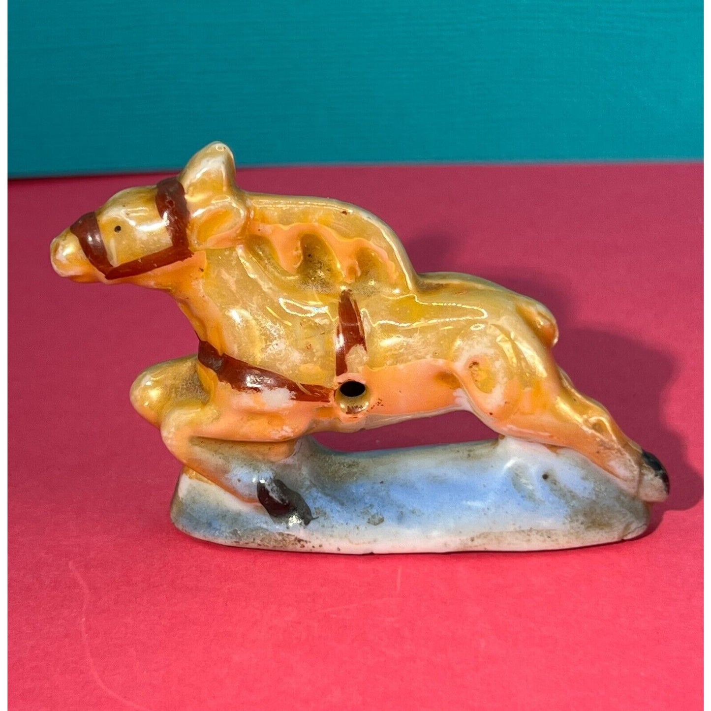 Lusterware Vintage Small Horse Figurine Statues Sculpture Made In Japan