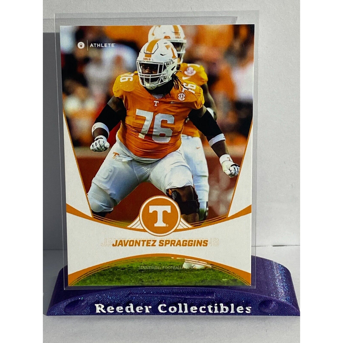 Javontez Spraggins 2024 ONIT Athlete White Parallel. Tennessee Volunteers