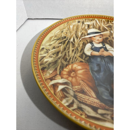 Jesse Wilcox Smith - "Thanksgiving" Collector Plate Numbered w Box & COA 1986