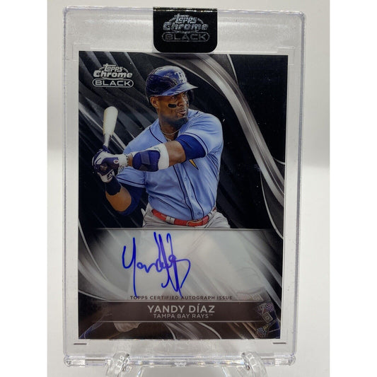 2024 Topps Chrome Black Yandy Diaz Tampa Bay Rays On Card Auto