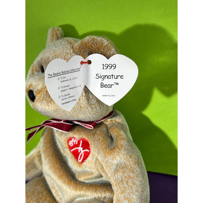 Signature Bear 1999 Ty Beanie Babies Vintage Retired