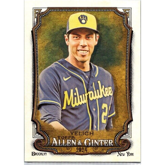 2024 Topps Allen & Ginter #43 Christian Yelich Milwaukee Brewers