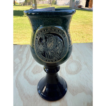 Cloth & Clay 1994 Renaissance Festival Pottery Mug & Chalice Goblet Set