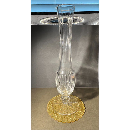 Waterford Crystal Lismore Single Stem Bud Vase 9 1/4 Inches Tall 1 Inch Opening