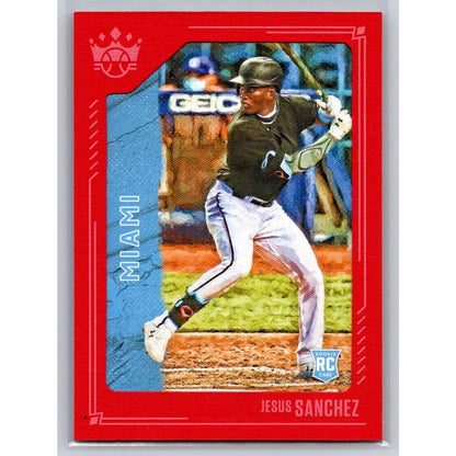 2021 Diamond Kings #49 Jesus Sanchez Miami Marlins Red Frame