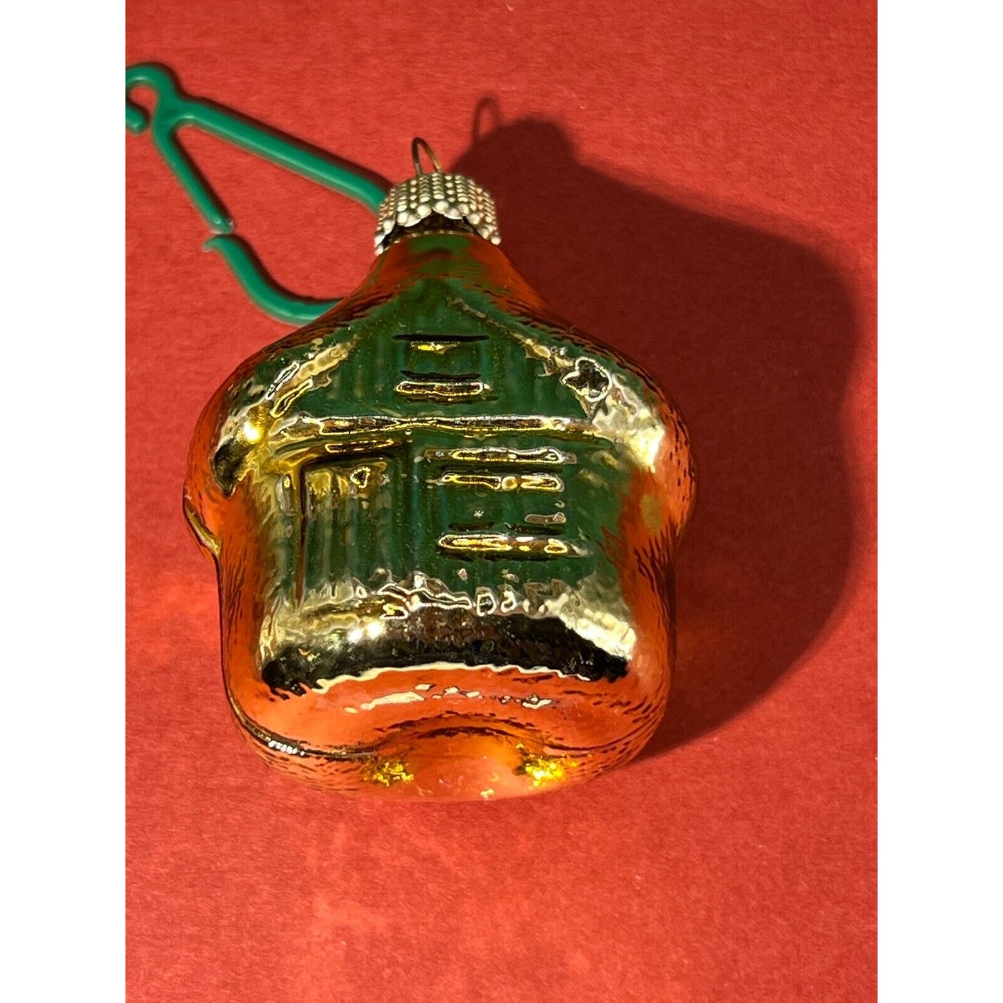 OLD BLOWN GLASS HOUSE CHRISTMAS ORNAMENT