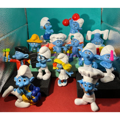 SMURFS McDonalds Happy Meal Toys Lot of 13 Figurines 2011 2013 Collectible