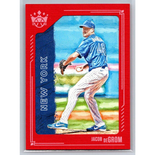 2021 Diamond Kings #167 Jacob DeGrom New York Mets Red Frame