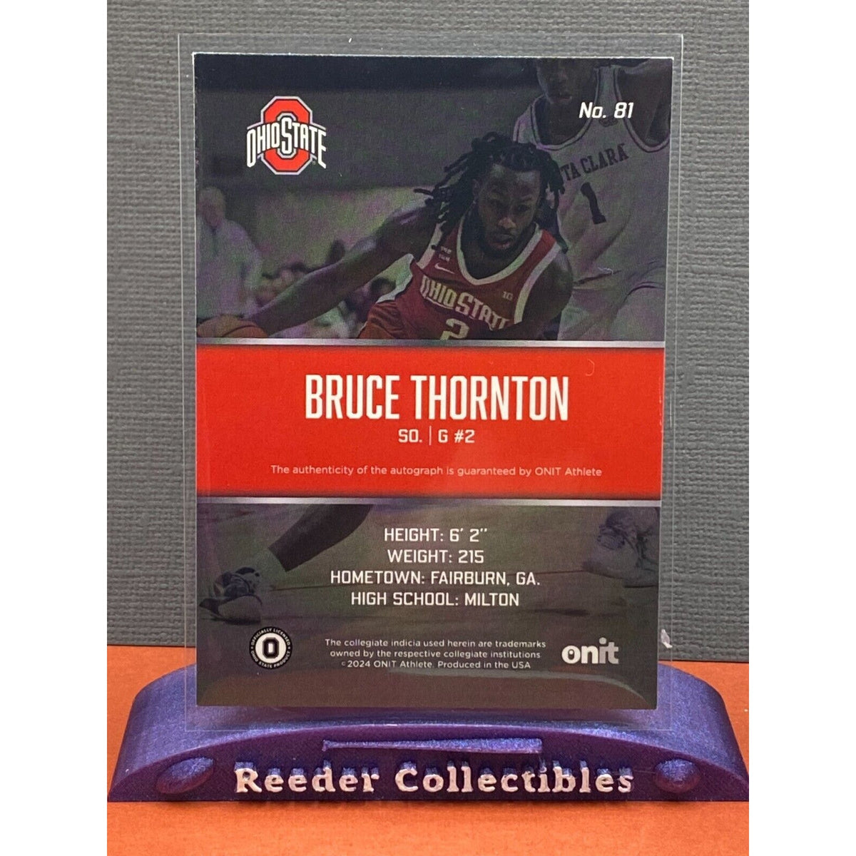Bruce Thornton 2023-2024 Onit #81 23/85 Autograph Ohio State Buckeyes Auto