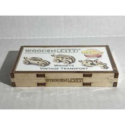 Vintage Transport Widgets Wooden City Mechanical Models Widget Car Van Scooter