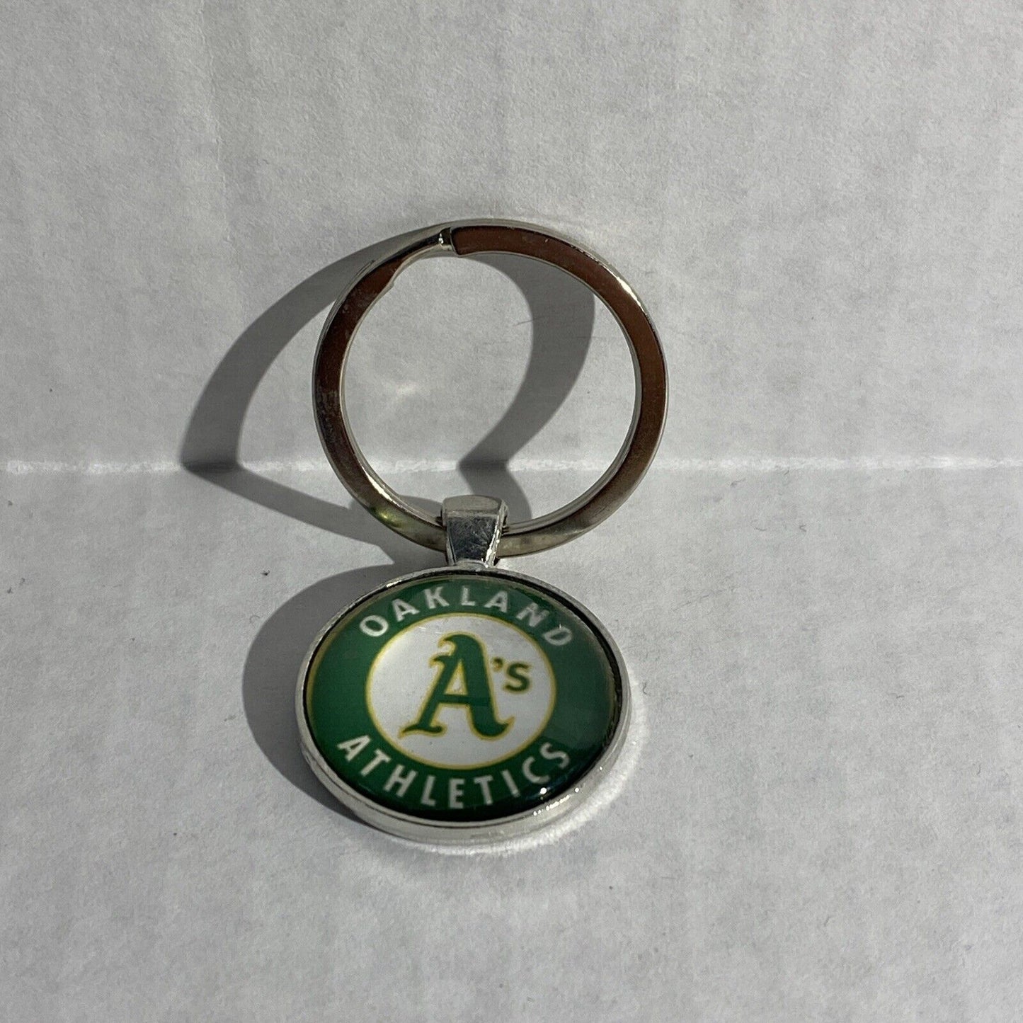 Oakland Athletics A's MLB Metal Baseball Keychain