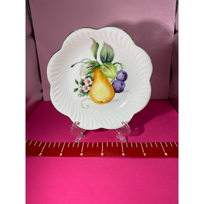 Bone China Rossetti Chicago USA Handpainted Occupied Japan Pear 5" Saucer Plate