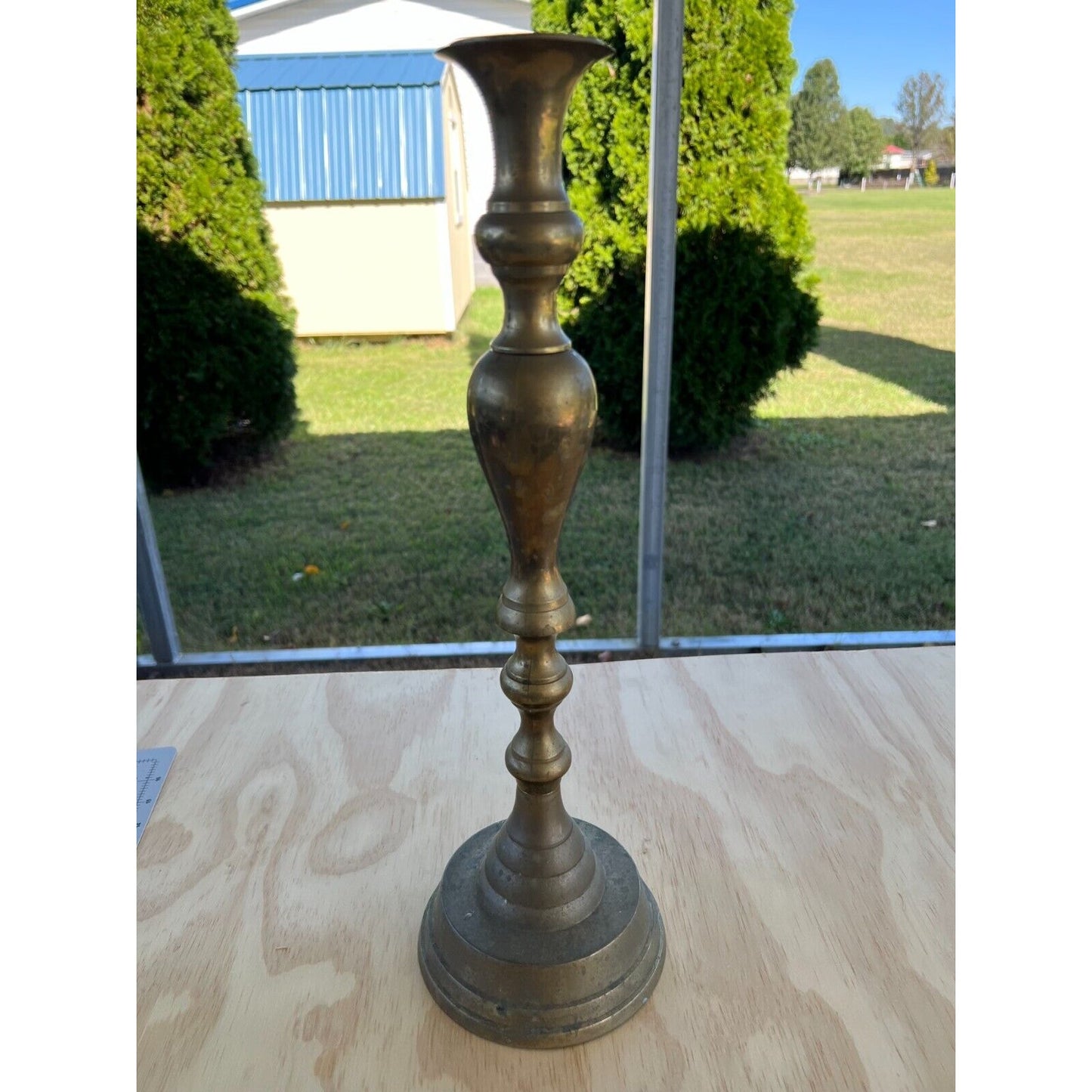 Vintage 18" brass candle holder candlestick