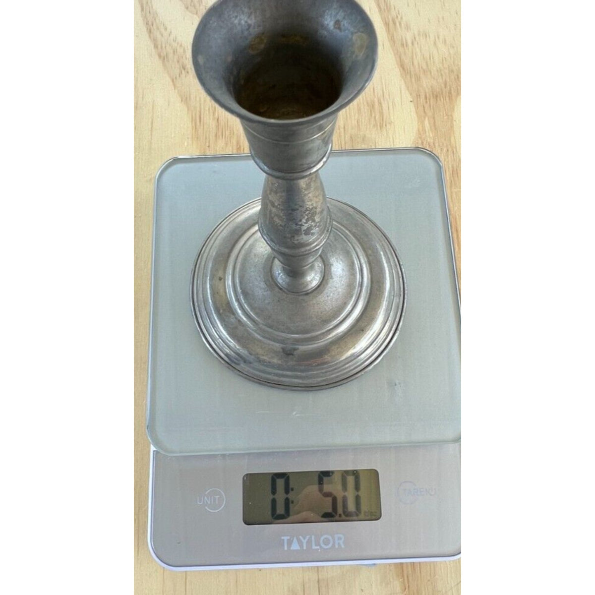 Pewter Candlestick Made in England