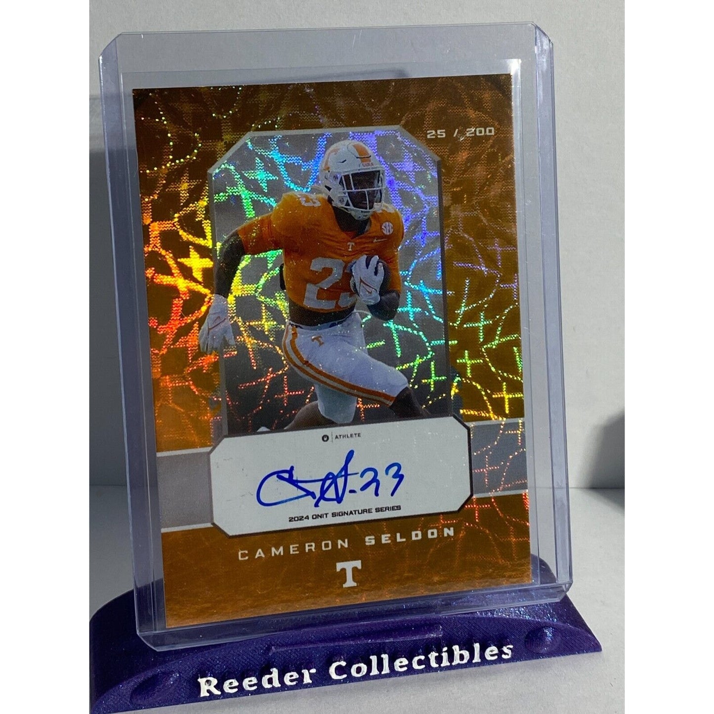 Cameron Seldon 25/200 Tennesse Volunteers Orange Holo 2024 Onit Signature Series