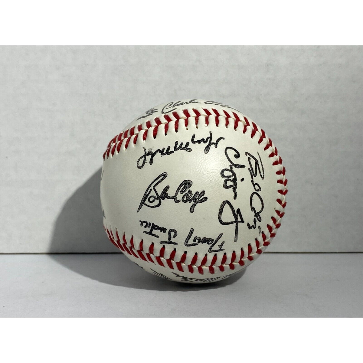 1990s - 2000s Atlanta Braves Team Facsimile Autograph Stamp Baseball Ball