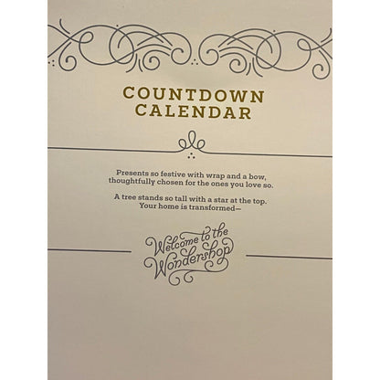 Countdown Christmas Calendar Wondershop Deer Polar Bear Snowman Fox NIB