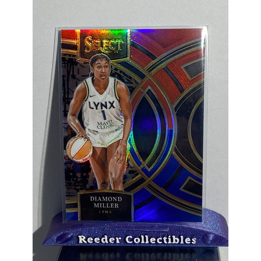 2024 Panini Select WNBA - Premier Red & Blue Prizm #169 Diamond Miller /399