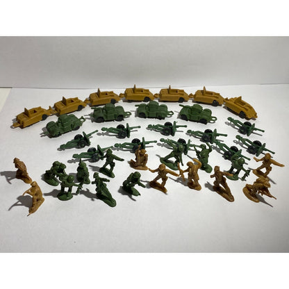 Miniature Army Men Vintage Tanks Infantry Trucks Artillery Plastic