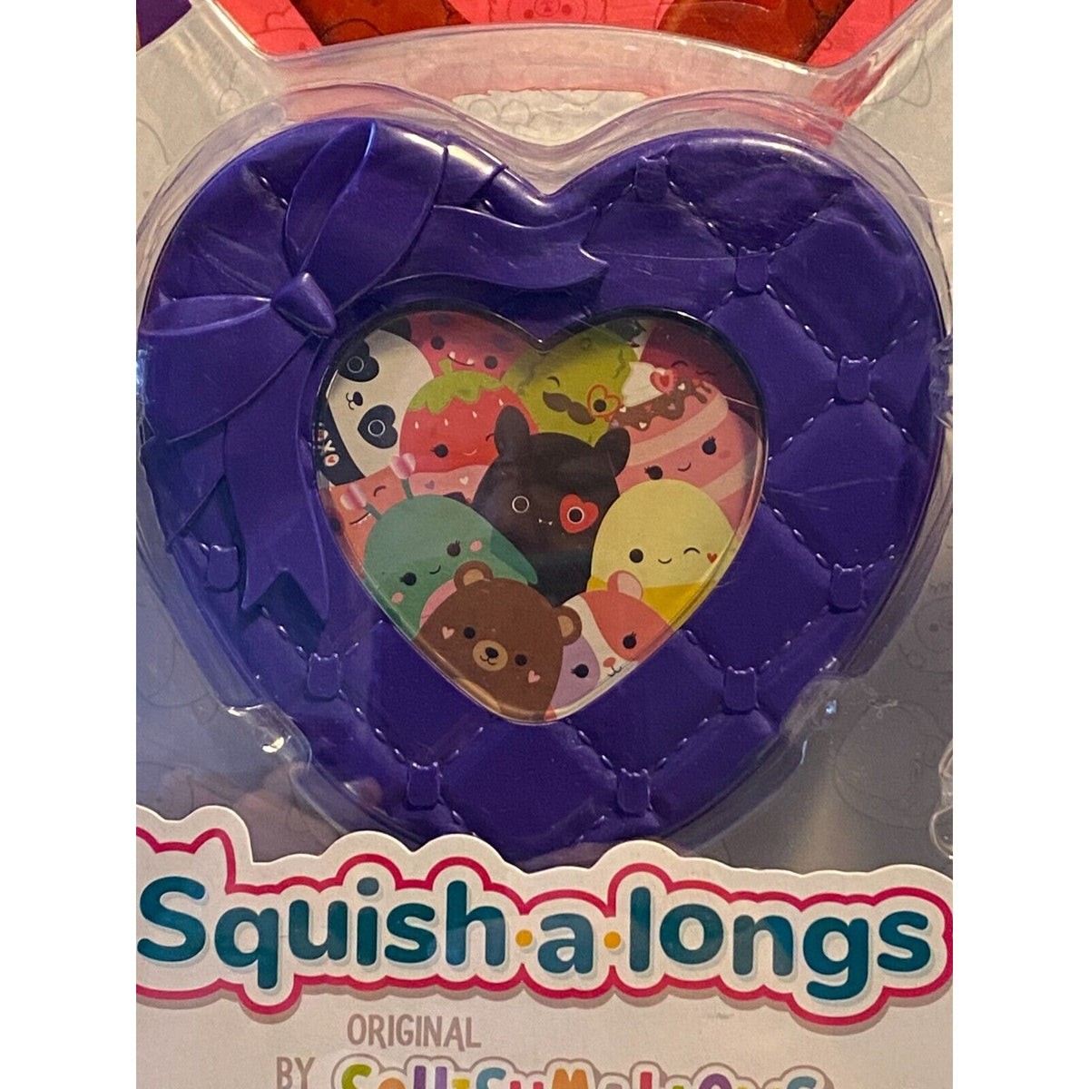 Original Squishmallows 4 Squish-a-longs + 3 Accessories + Purple Case