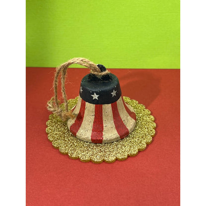 Americana Metal Bell and 2 Metal Stars