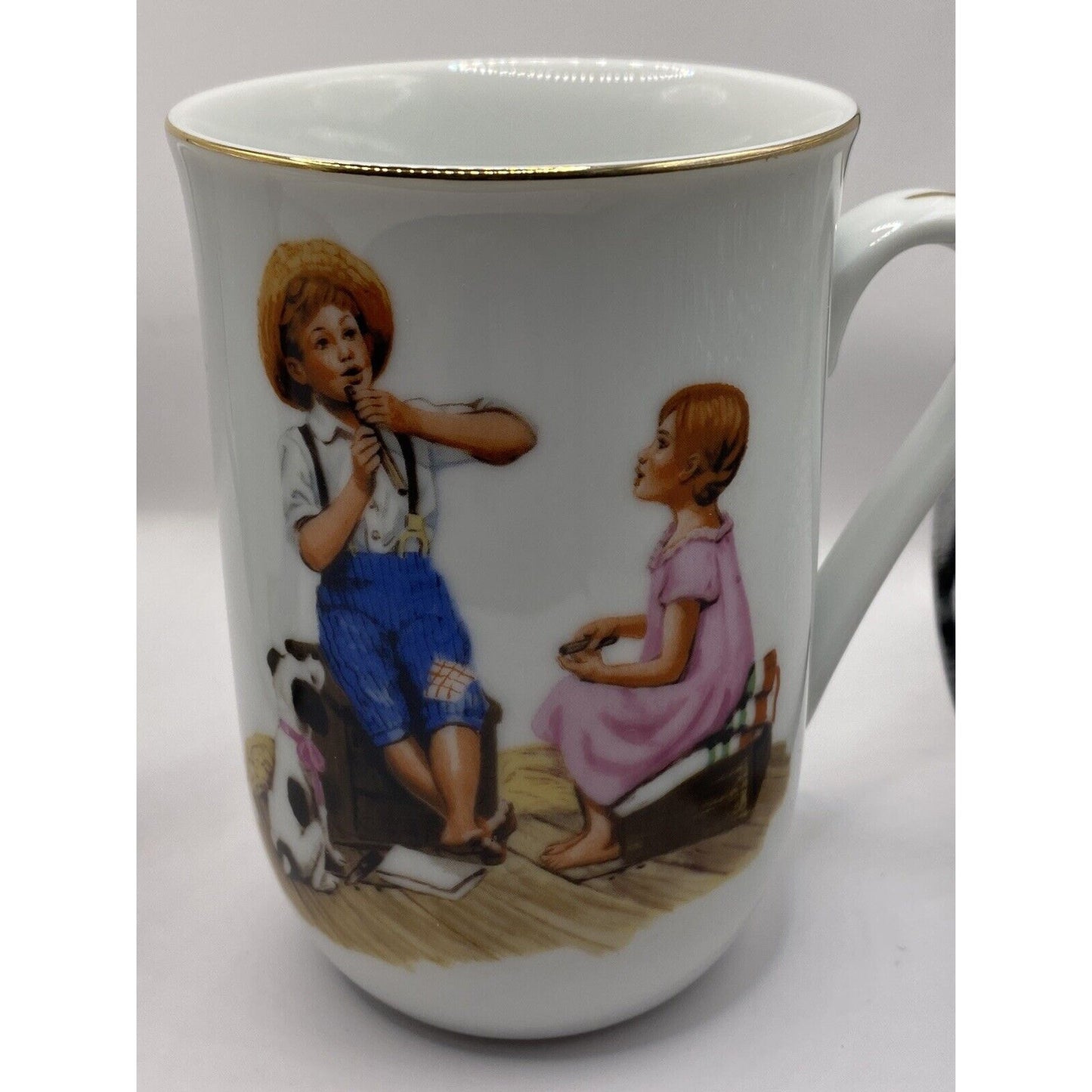 Norman Rockwell Museum Coffee Mugs Lot Of 2 Music Master A Doll House For Sis