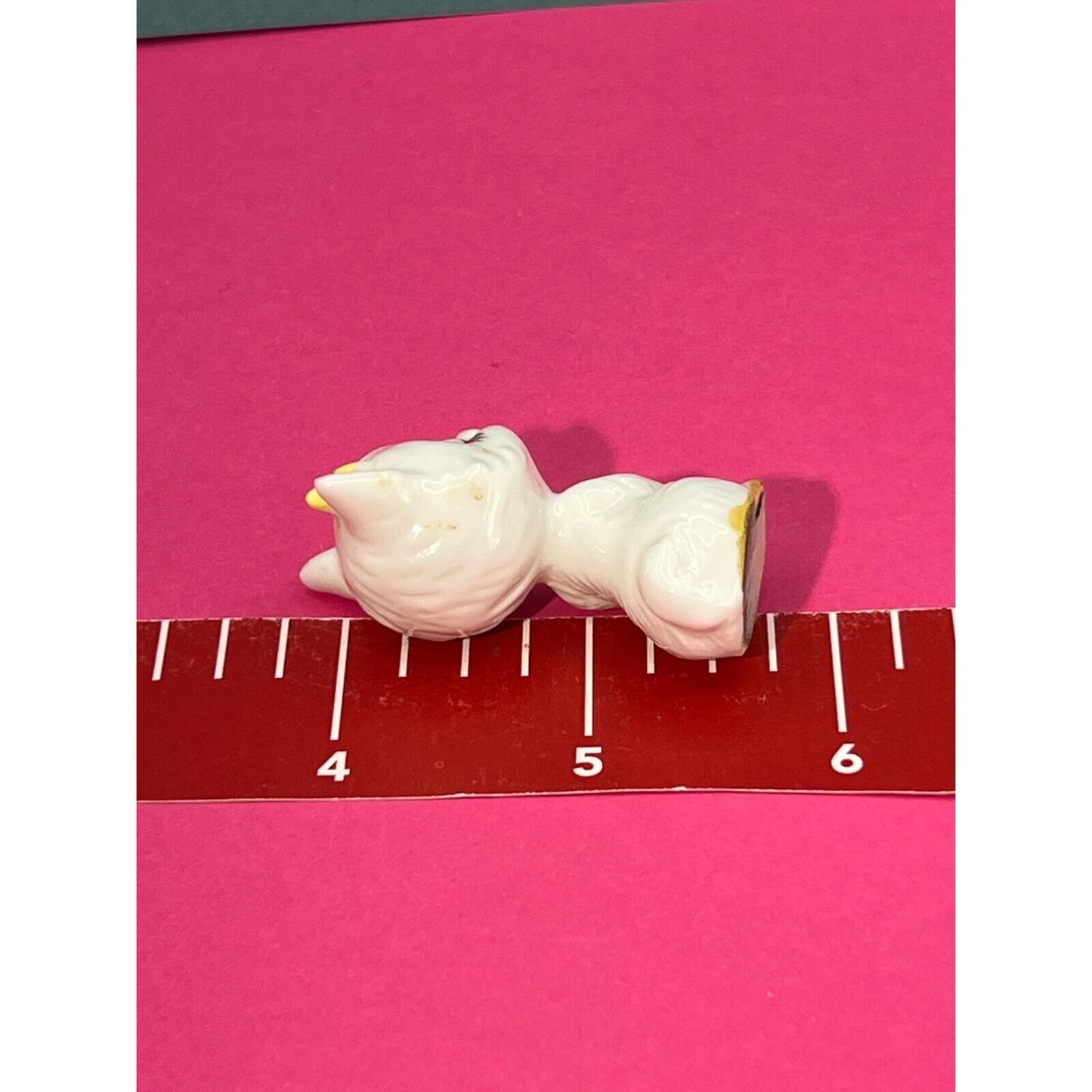 Kitty Cat with Yellow Bow Bone China Figurine