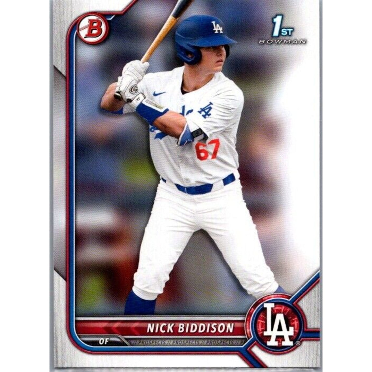 2022 Bowman Draft #BD-165 Nick Biddison Los Angeles Dodgers