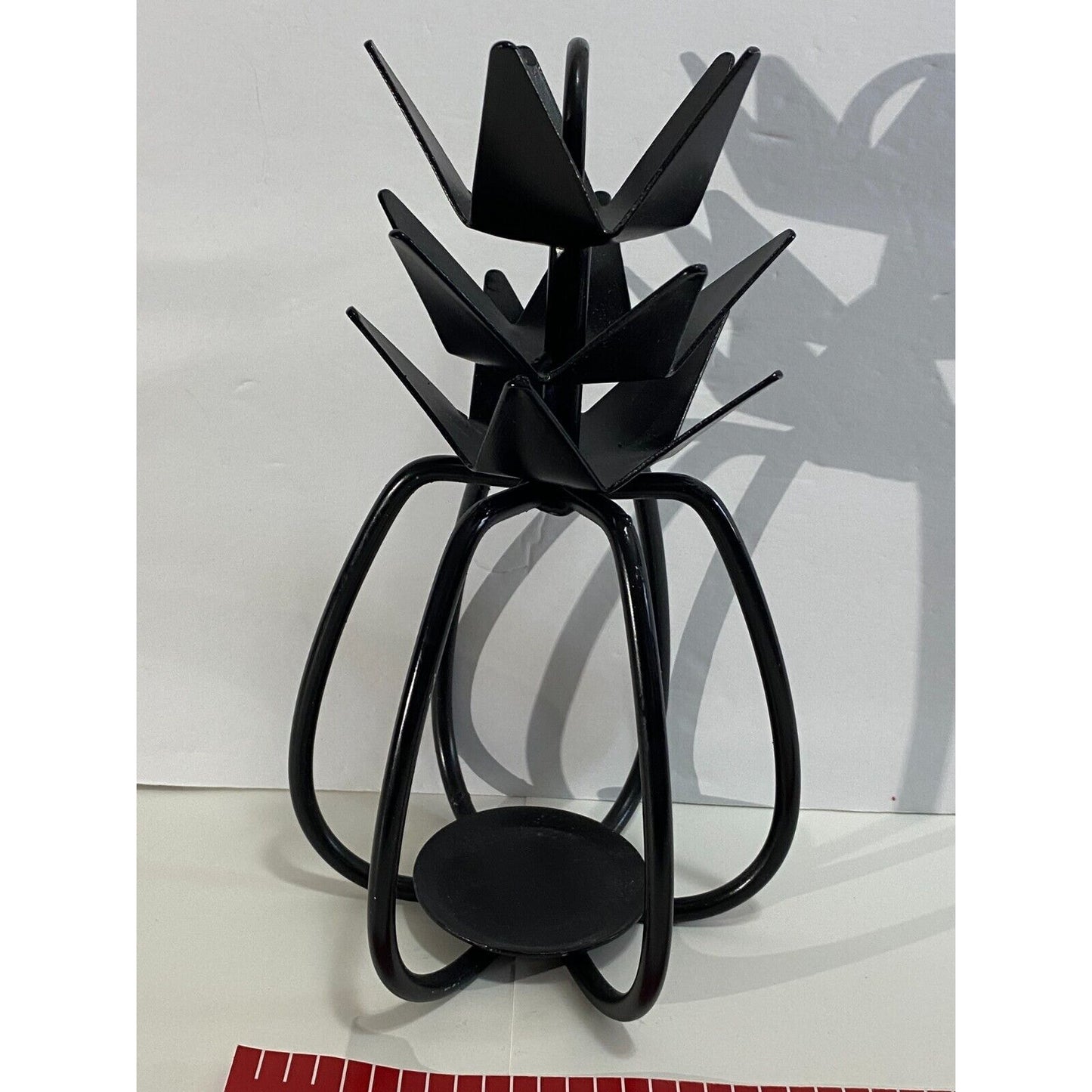 Pineapple Shaped Black Wrought Iron Candle Holder Amish Made