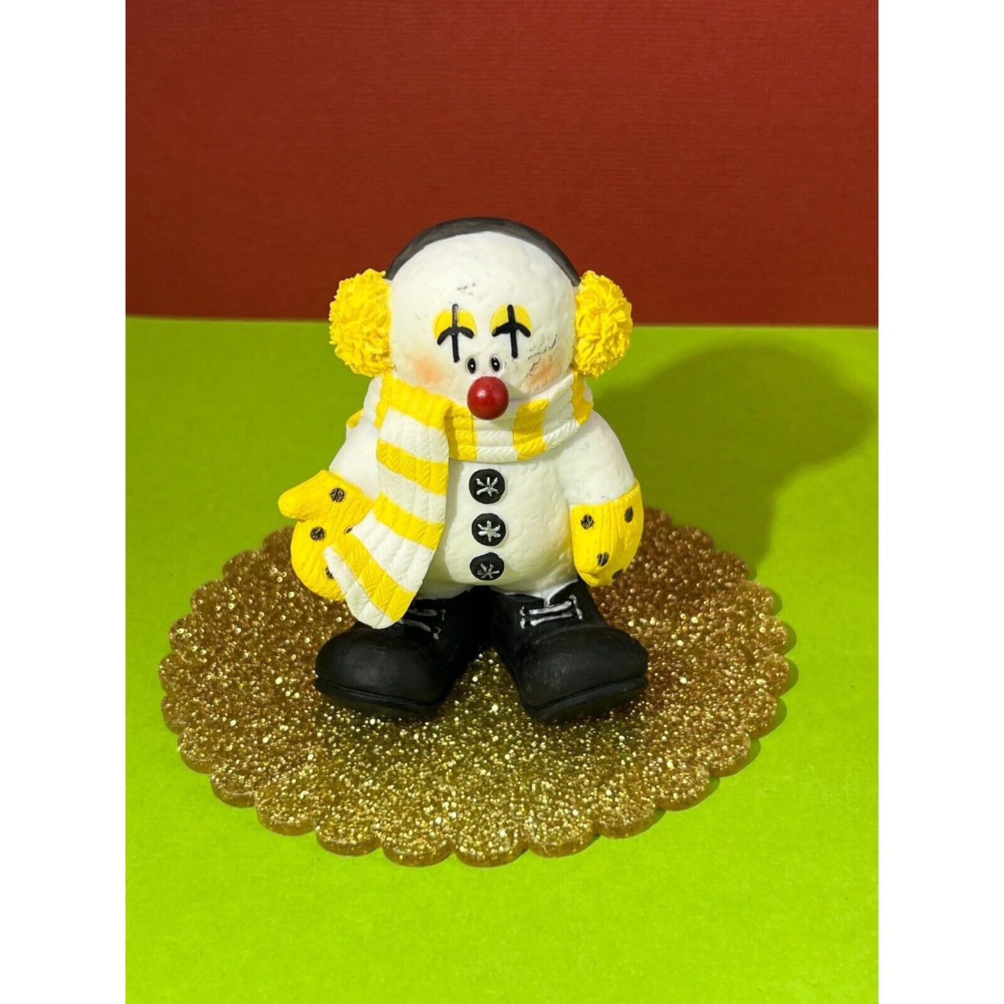 RARE Sarah’s Attic Snowonders January Winter Snickers Snowman Clown Figurine