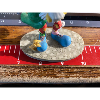 Stone Ave Collectors Clown Figurines, Guitar and Puppies Lot of Two