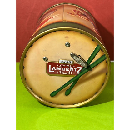 Vintage Lambertz Musical Christmas Tin - Plays Silent Night - Germany -see video