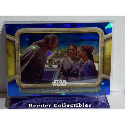 2024 Topps Chrome Sapphire Phantom Menace #49 Qui-Gon Jinn & Padme