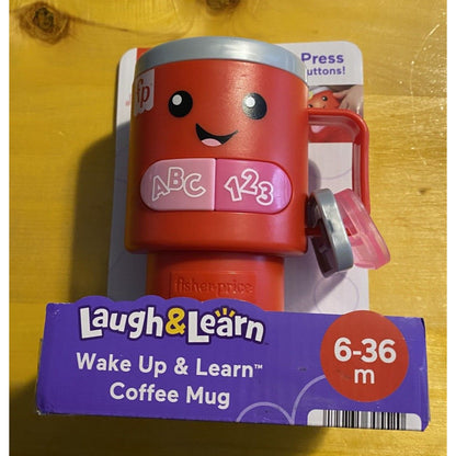 Fisher-Price Laugh & Learn Coffee Mug 6-36 months 4.5" tall 3" Diameter NIB