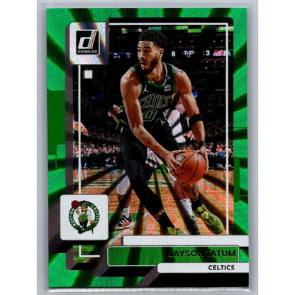 2022-23 Donruss #1 Jayson Tatum Holo Laser Green