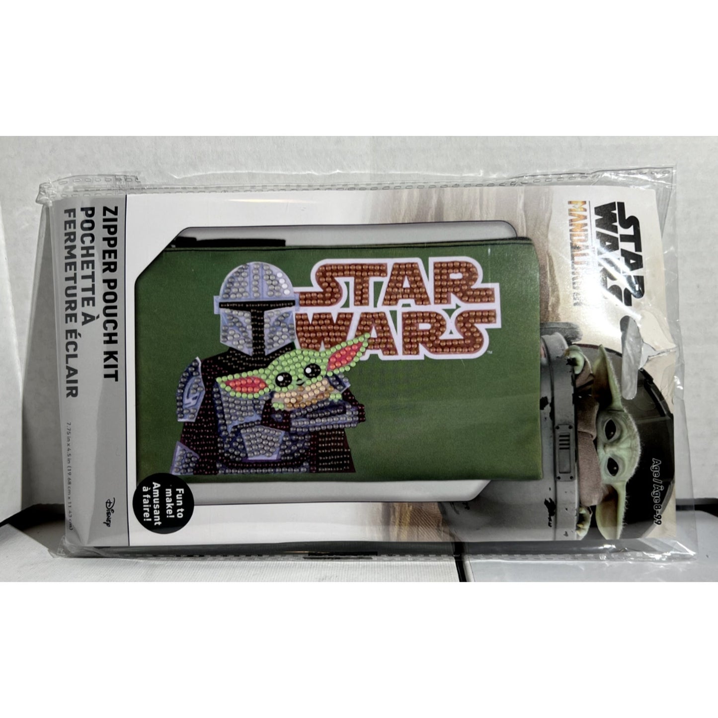 Dotzies Star Wars Grogu and Mando Zipper Pouch kit