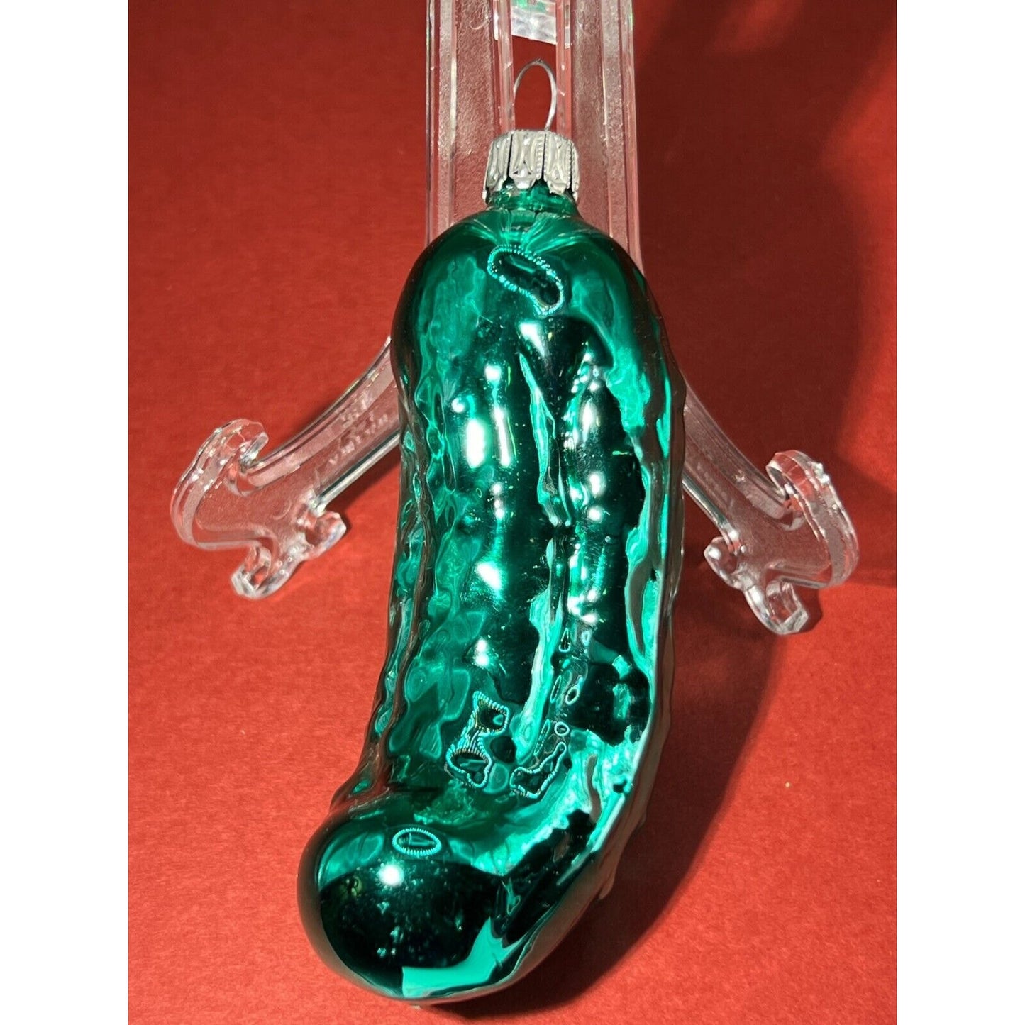 Blown Glass Green PICKLE XMAS Tree ORNAMENT