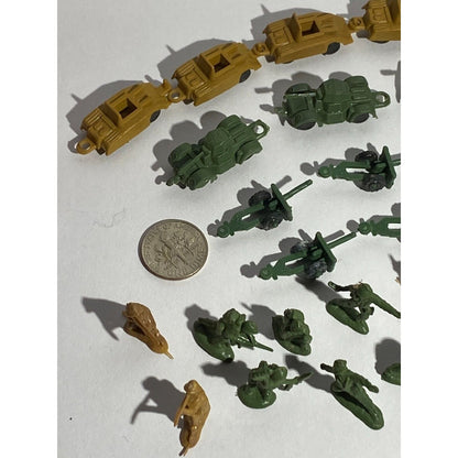 Miniature Army Men Vintage Tanks Infantry Trucks Artillery Plastic